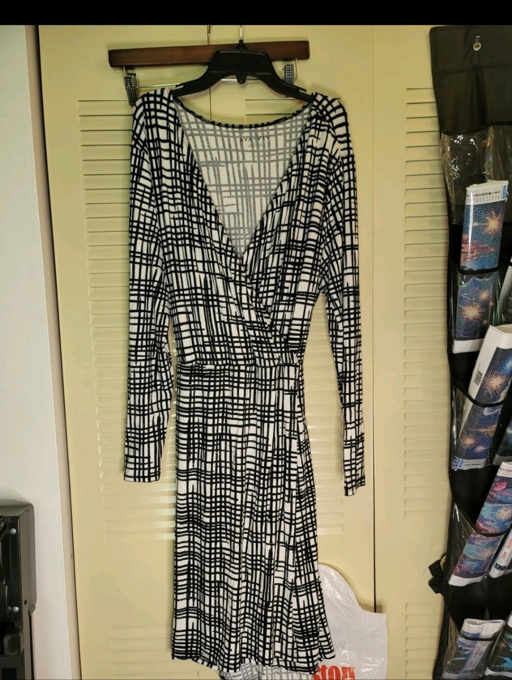Ava & Viv Dress Size 1x Black And White